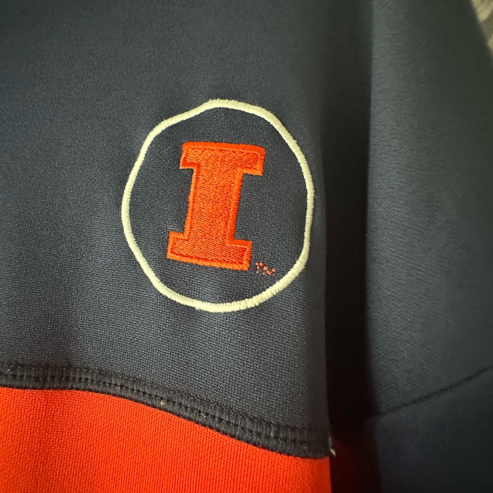 Nike Men's Illini Navy and Orange Jacket - Picture 3 of 5